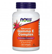 Вітамін Е, Gamma E Complex, Now Foods, комплекс, покращений, 120 гелевих капсул