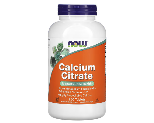 Цитрат кальцію з мінералами, Calcium Citrate, Now Foods, 250 таблеток