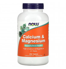 Кальцій і магній, Calcium & Magnesium, Now Foods, 250 таблеток