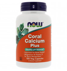 Кораловий кальцій плюс, Coral Calcium Plus, Now Foods, 100 вегетаріанських капсул