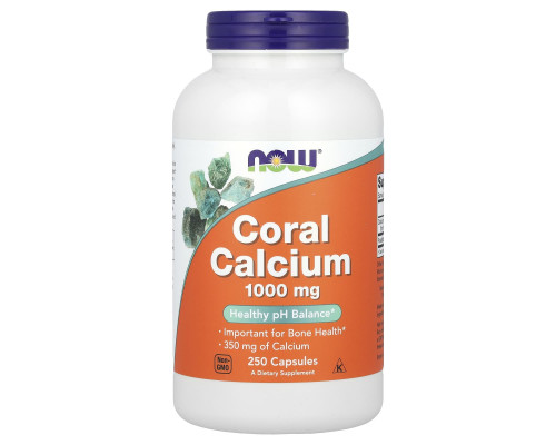 Кораловий кальцій, Coral Calcium, Now Foods, 1000 мг, 250 капсул