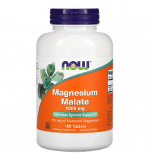 Магнію малат, Magnesium Malate, Now Foods, 1000 мг, 180 таблеток