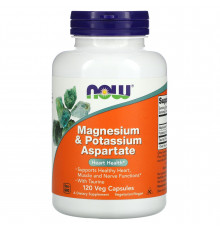 Магній та калій аспартат, Magnesium & Potassium Aspartate, Now Foods, 120 вегетаріанських капсул