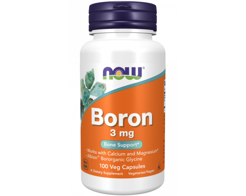 Бор, Boron, Now Foods, 3 мг, 100 вегетаріанських капсул