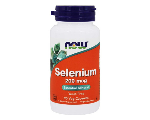 Селен без дріжджів, Selenium, Now Foods, 200 мкг, 90 капсул
