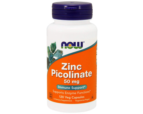 Піколінат цинку, Zinc Picolinate, Now Foods, 50 мг, 120 вегетаріанських капсул