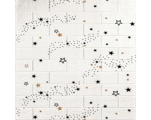 Декоративная 3D панель самоклейка 700x770x3мм Звёзды (кирпич) (021-3) SW-00000693