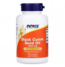 Масло насіння чорного кмину, Black Cumin Seed Oil, NOW Foods, 1000 мг, 60 гелевих капсул