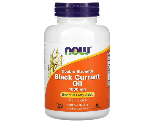 Масло чорної смородини, Black Currant Oil, Now Foods, 1000 мг, 100 гелевих капсул