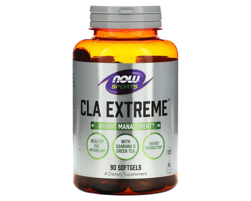Кон'югована лінолева кислота, CLA Extreme, Now Foods, Sports, 90 гелевих капсул