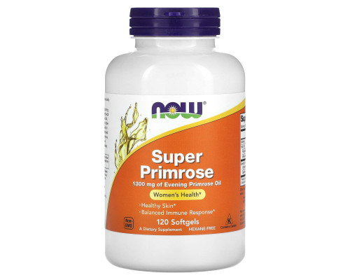 Олія вечірньої примули, Evening Primrose Oil, Now Foods, супер, 1300 мг, 120 гелевих капсул