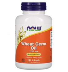 Масло зародків пшениці, Wheat Germ Oil, Now Foods, 1130 мг, 100 гелевих капсул