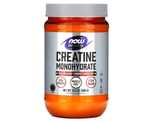 Креатин моногідрат, Creatine Monohydrate, NOW Foods, Sports, 600 г