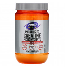 Креатин моногідрат, Micronized Creatine Monohydrate, Now Foods, Sports, мікронізований, 500 г