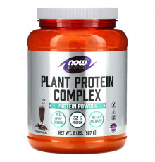 Протеїн рослинний, Plant Protein, Now Foods, комплекс з лободи, гороху та конопель, смак шоколадного мокко, 907 г