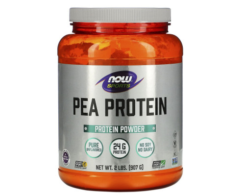 Гороховий протеїн, Pea Protein, Now Foods, Sports, без смаку, 907 г