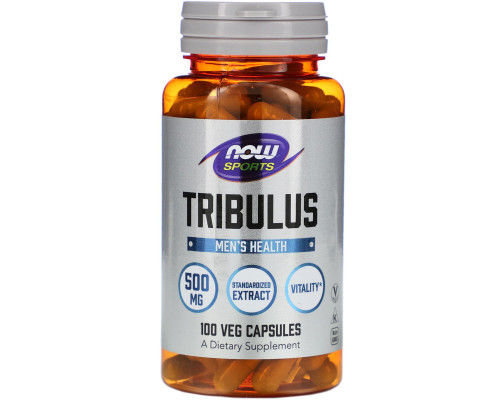 Трибулус, Tribulus, Now Foods, Sports, 500 мг, 100 вегетаріанських капсул