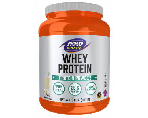 Сироватковий протеїн, Whey Protein, Now Foods, Sports, вершково-ванільний, 907 г