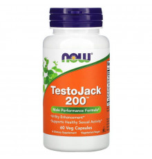 Репродуктивне здоров'я чоловіків, TestoJack 200, Now Foods, 60 вегетаріанських капсул