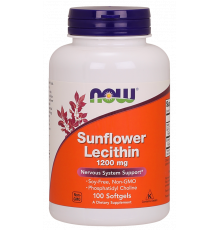 Соняшниковий лецитин, Sunflower Lecithin, Now Foods, 1200 мг, 100 гелевих капсул