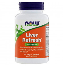 Підтримка печінки, Liver Refresh, Now Foods, 90 рослинних капсул