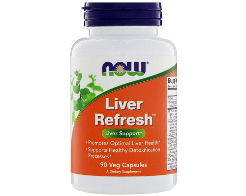Підтримка печінки, Liver Refresh, Now Foods, 90 рослинних капсул