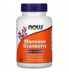 Манноза Журавлина, Mannose Cranberry, Now Foods, 90 вегетаріанських капсул