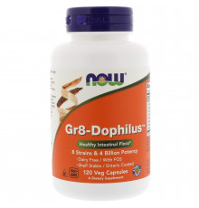Пробіотик, Gr8-Dophilus, Now Foods, 120 вегетаріанських капсул