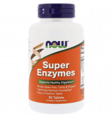 Ензими, Super Enzymes, Now Foods, 90 таблеток