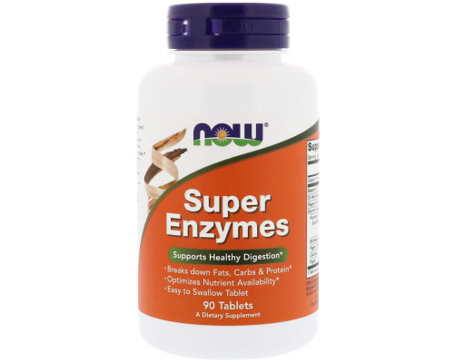 Ензими, Super Enzymes, Now Foods, 90 таблеток