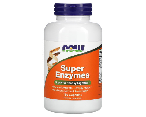 Травні ферменти, Super Enzymes, Now Foods, 180 капсул
