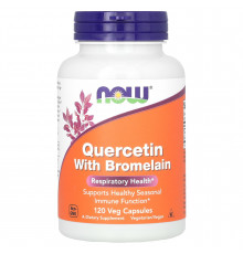 Кверцетин та бромелайн, Quercetin Bromelain, NOW Foods, 120 рослинних капсул
