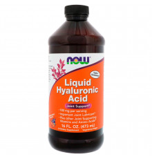 Гіалуронова кислота рідка, Hyaluronic Acid, Now Foods, ягідний смак, 100 мг, 473 мл.