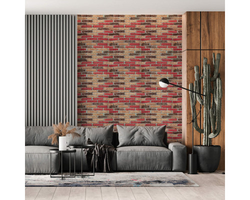 Самоклеющаяся декоративная 3D панель 700x770x3мм Екатеринославский кирпич (047-3) SW-00000695