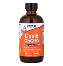 Коензим Q10, Liquid CoQ10, NOW Foods, рідкий, апельсиновий смак, 100 мг, 118 мл
