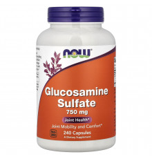 Глюкозамін сульфат, Glucosamine Sulfate, Now Foods, 240 капсул (0,75 г на капсулу)