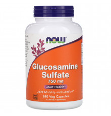 Глюкозамін сульфат, Glucosamine Sulfate, Now Foods, 750 мг, 240 рослинних капсул