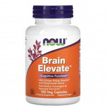 Вітаміни для пам'яті, Brain Elevate, Now Foods, 120 вегетаріанських капсул