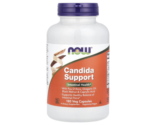 Протикандидний засіб, Candida Support, Now Foods, 180 вегетаріанських капсул