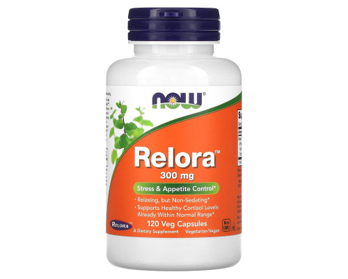 Зниження кортизолу, Relora, Now Foods, 300 мг, 120 вегетаріанських капсул