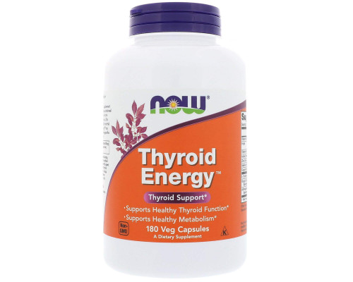 Для щитовидної залози, Thyroid Energy, Now Foods, 180 вегетаріанських капсул