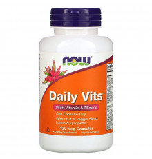 Мультивітаміни та мінерали, Daily Vits, Now Foods, 1 на день, 120 вегетаріанських капсул