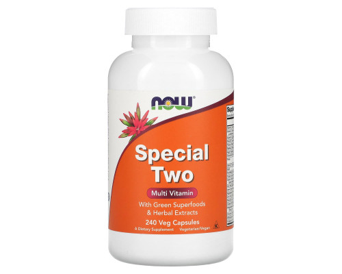Мультивітаміни, Special Two,  NOW Foods, 240 вегетаріанських капсул