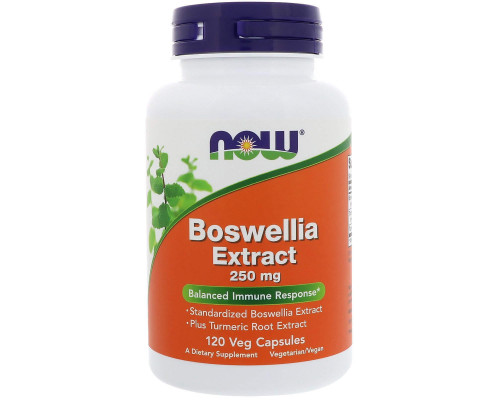 Босвелія (Boswellia), Now Foods, екстракт, 250 мг, 120 рослинних капсул