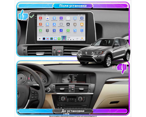 Штатная магнитола Lesko для BMW X3 II (F25) 2010-2014 экран 9" 4/64 QLED CarPlay 4G Wi-Fi GPS 360 Prime