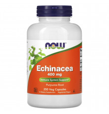 Ехінацея, Echinacea, Now Foods, 400 мг, 250 вегетаріанських капсул