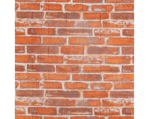 Декоративная 3D панель самоклейка 700x770x3мм Рыжий Екатеринославский кирпич (044-3) SW-00000696