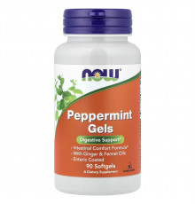 М'ята перцева, Peppermint Gels, Now Foods, 90 гелевих капсул