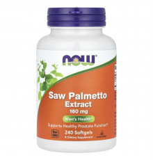 Профілактика простатиту, со пальметто, Saw Palmetto, Now Foods, 160 мг, 240 гелевих капсул