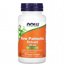 Со Пальметто, Saw Palmetto, Now Foods, екстракт для чоловічого здоров"я, 320 мг, 90 рослинних гелевих капсул